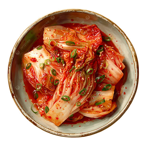 Traditional Korean Kimchi made with fermented napa cabbage
