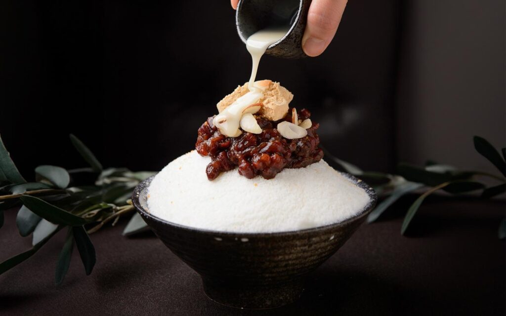 Patbingsu Korean shaved ice dessert