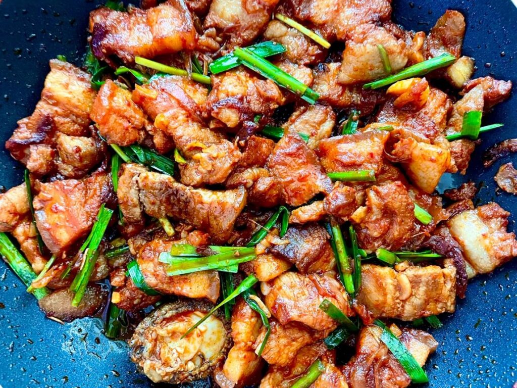Korean stir fried pork belly