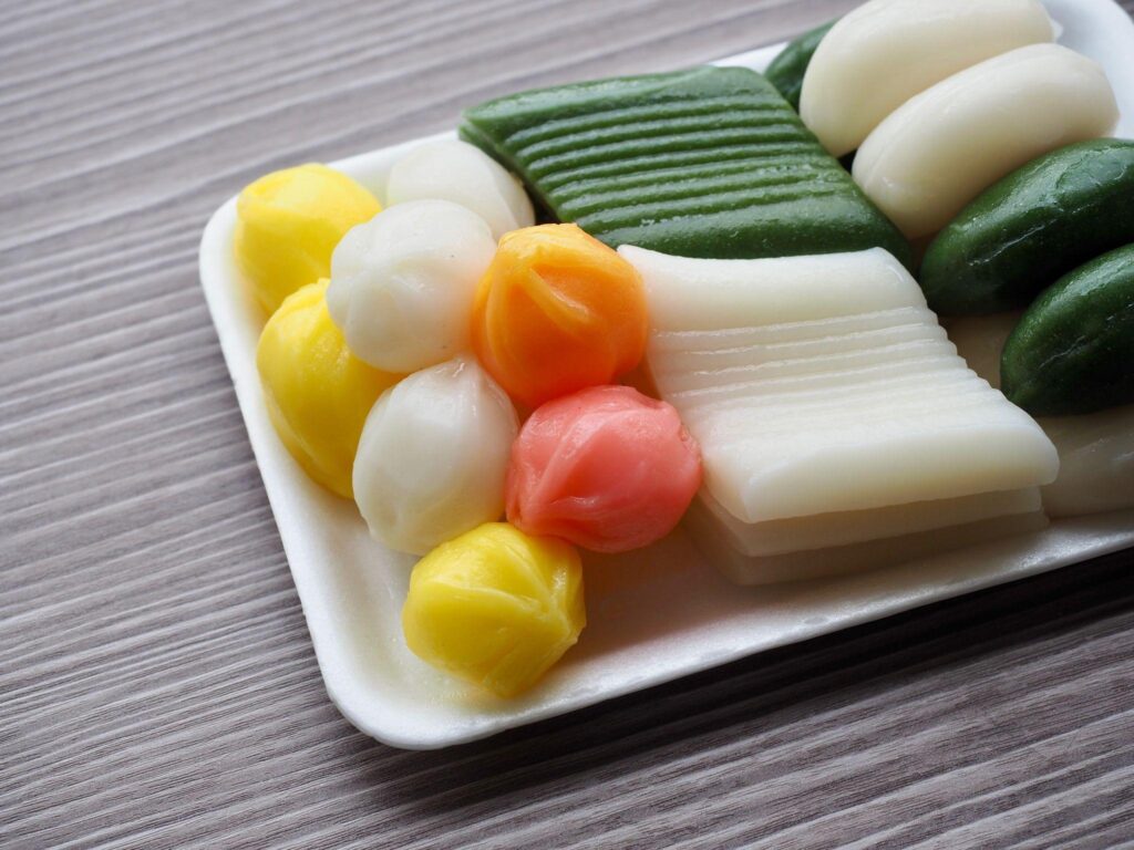 Tteok traditional Korean rice cakes