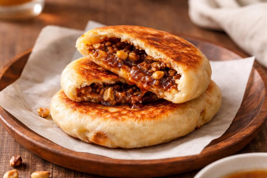 Hotteok Korean sweet pancake street food