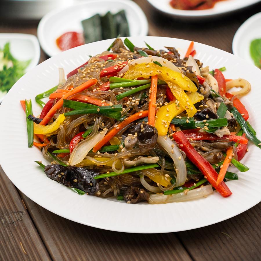 Japchae Korean glass noodles with vegetables