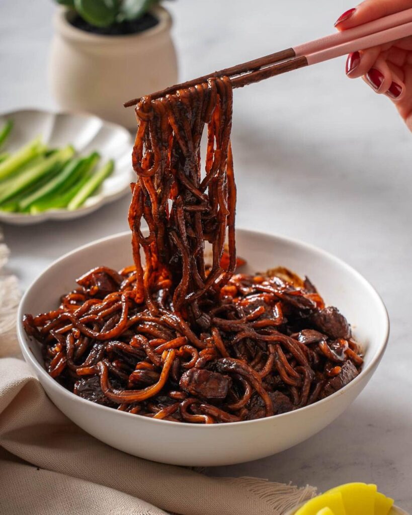 Jajangmyeon Korean black bean noodles