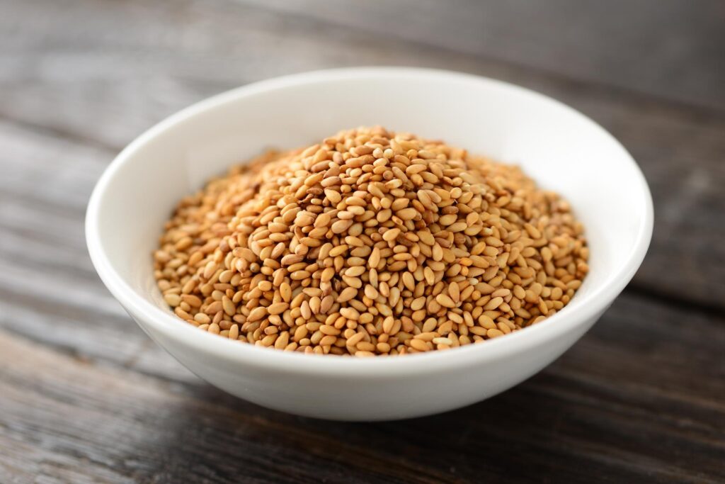 Sesame seeds used in Korean cooking